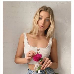 NWOT for love and lemons pointelle crop